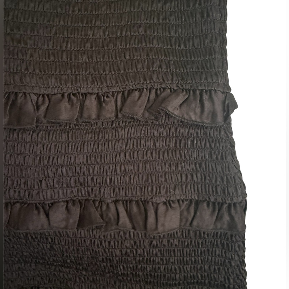 NWT Show Me Your MuMu Stella Black Smocked Midi Dress Size L Ret $265 - Picture 5 of 7